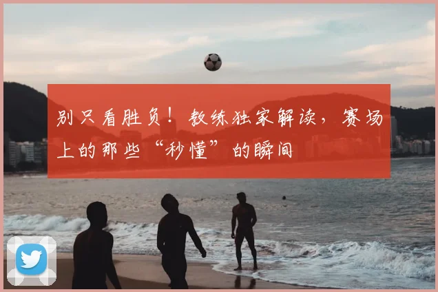 别只看胜负！教练独家解读，赛场上的那些“秒懂”的瞬间